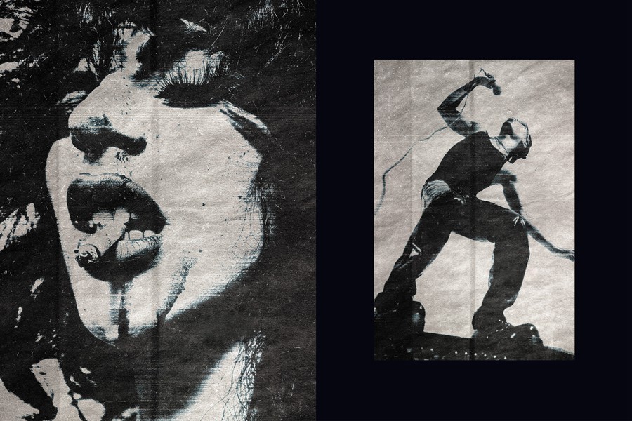 Grunge Photocopy Effect 插件预设 sucaiwan.com