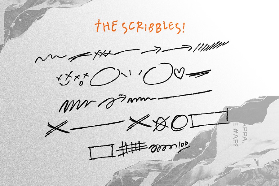 英文字体:复古涂鸦风格粗糙怪诞笨拙毛边手写字体 Dusty Ink + Scribble Font , 第7张-素材湾丨精选海外优质设计素材资源 英文字体:复古涂鸦风格粗糙怪诞笨拙毛边手写字体 Dusty Ink + Scribble Font , sucaiwan.com