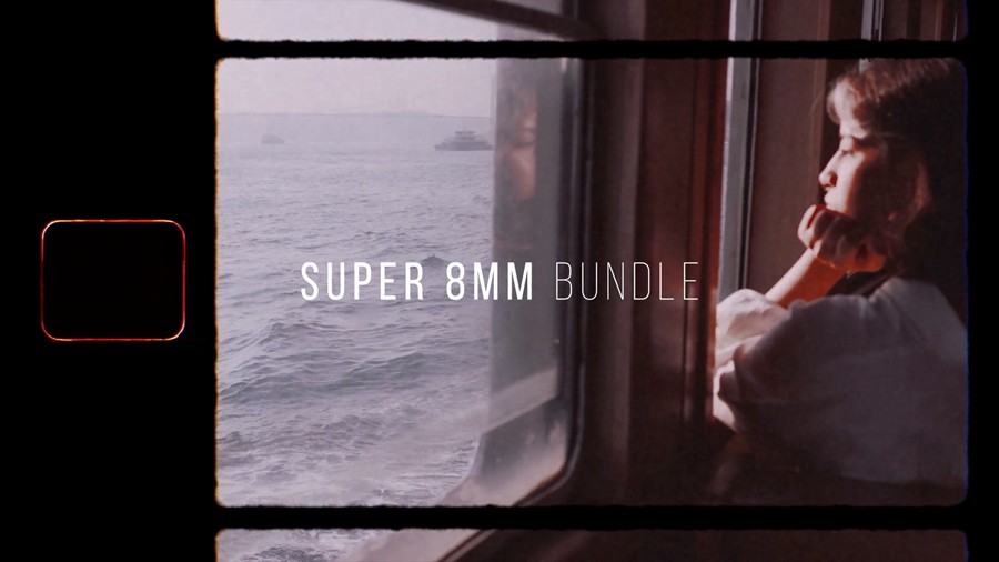 AE/PR/FCPX/达芬奇模板四合一复古怀旧胶片漏光划痕颗粒模板/叠加/音效/LUT素材Super 8 Film Bundle 影视音频 sucaiwan.com