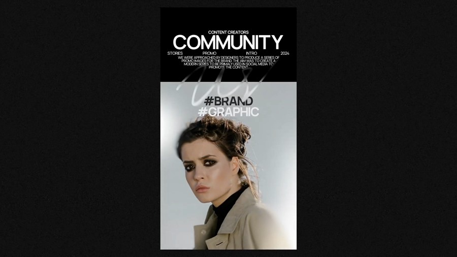 AE模板：Content Typography Stories 时尚内容排版故事竖屏手机AE模板 影视音频 sucaiwan.com