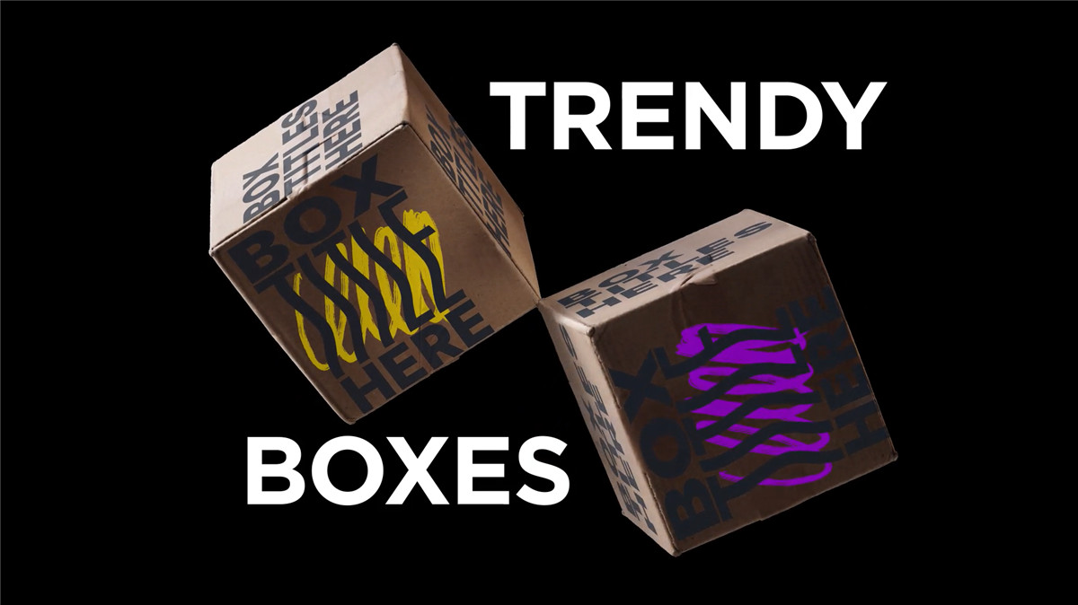 AE模板：复古做旧抽象3D艺术瓦楞纸盒动态文字标题排版 , sucaiwan.com