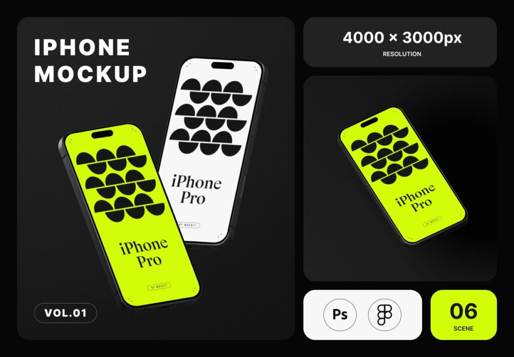6款时尚APP UI界面设计苹果iPhone 16 Pro展示效果图Ps/Figma样机模板 iPhone 16 Pro Mockup Vol.01 , 第1张-素材湾丨精选海外优质设计素材资源 6款时尚APP UI界面设计苹果iPhone 16 Pro展示效果图Ps/Figma样机模板 iPhone 16 Pro Mockup Vol.01 , sucaiwan.com