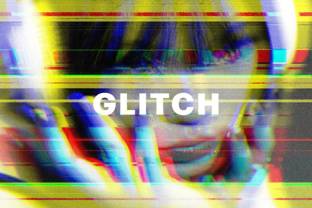 90年代信号故障毛刺屏幕像素照片效果PSD特效样机 Offset Print Glitching Photo Effect 插件预设 sucaiwan.com