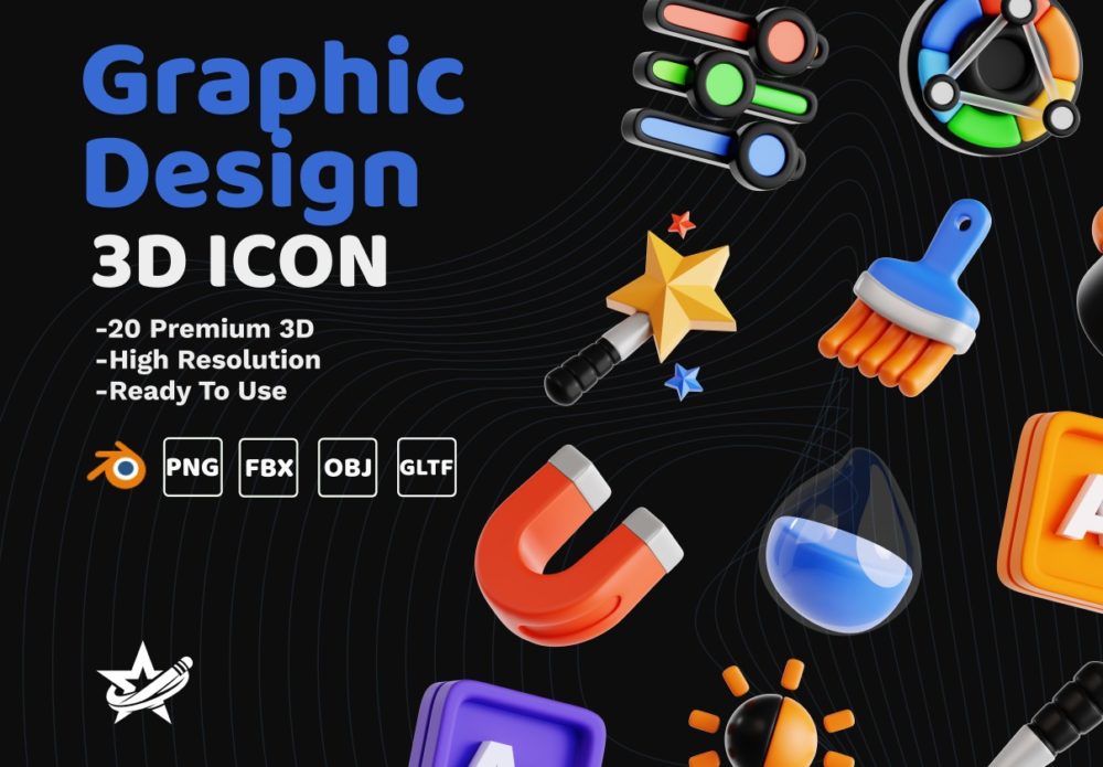 20款时尚科学实验设计软件3D图标Icons设计Blender/PNG/OBJ格式素材 Graphic Design 3D Icon 图标素材 sucaiwan.com