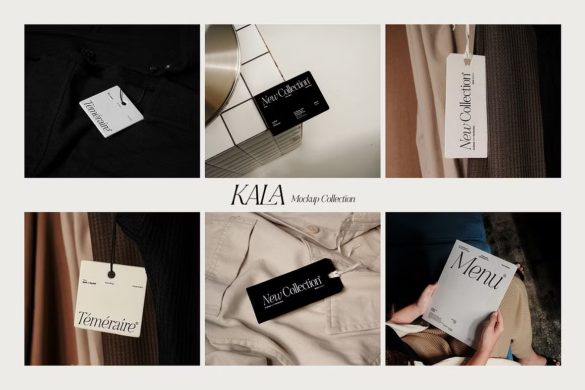 20款优雅品牌VI设计MacBook电脑iPhone手机画册服装吊牌展示Ps贴图效果图样机模板 KALA Mockup Collection 样机素材 sucaiwan.com
