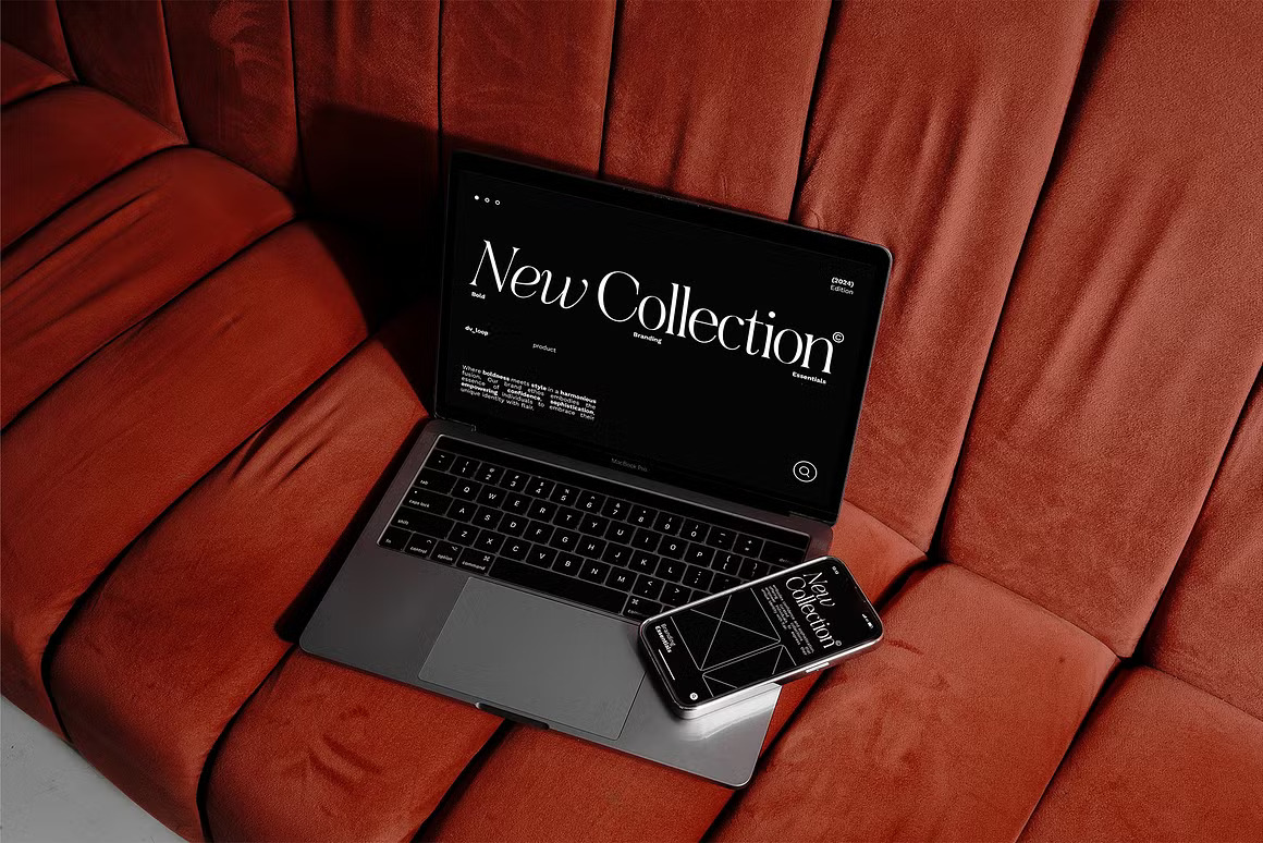 20款优雅品牌VI设计MacBook电脑iPhone手机画册服装吊牌展示Ps贴图效果图样机模板 KALA Mockup Collection 样机素材 sucaiwan.com