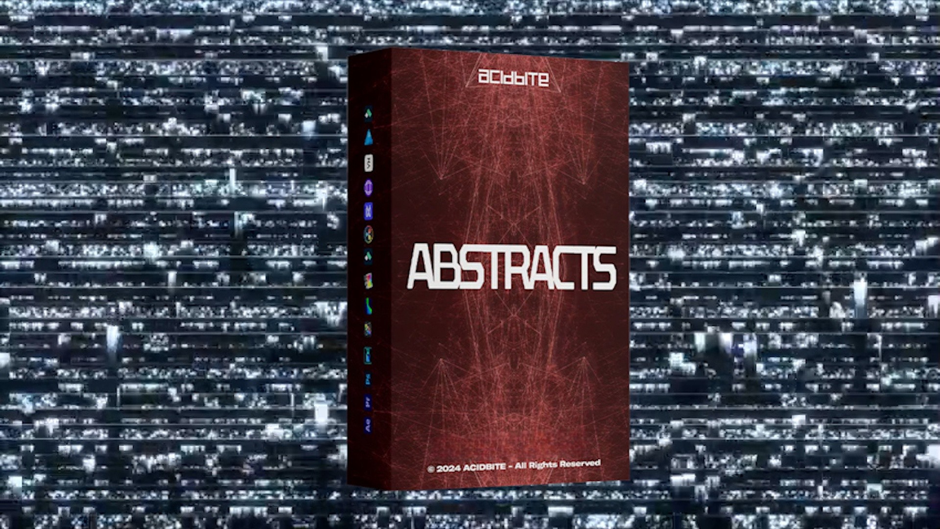 Acidbite - Abstracts 4K迷幻抽象潮流前卫流体故障线条混合装置视觉艺术音乐节/商业广告/演出投屏背景循环动画视频素材 影视音频 sucaiwan.com