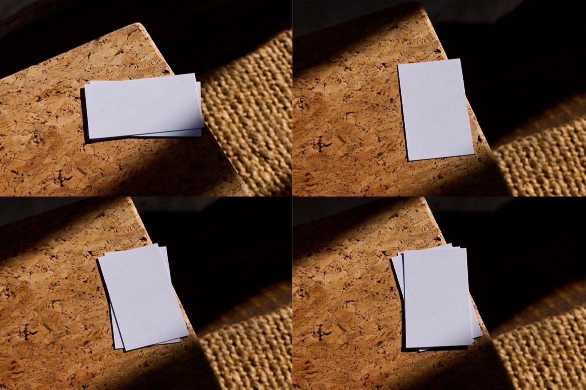 18款时尚品牌Logo设计商务名片卡片明信片展示效果图PSD样机模板 Business Cards and Postcards Bundle 样机素材 sucaiwan.com