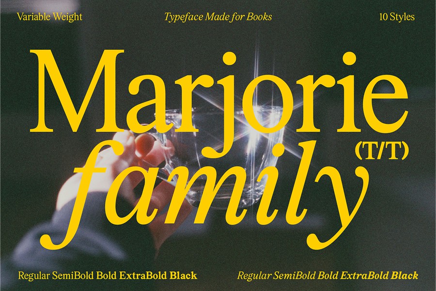 英文字体:罗马现代古典美学艺术衬线英文标题logo排版装饰手写字体组合 Marjorie Variable Serif + Italics , 第1张-素材湾丨精选海外优质设计素材资源 英文字体:罗马现代古典美学艺术衬线英文标题logo排版装饰手写字体组合 Marjorie Variable Serif + Italics , sucaiwan.com