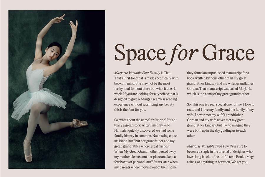 英文字体:罗马现代古典美学艺术衬线英文标题logo排版装饰手写字体组合 Marjorie Variable Serif + Italics , 第9张-素材湾丨精选海外优质设计素材资源 英文字体:罗马现代古典美学艺术衬线英文标题logo排版装饰手写字体组合 Marjorie Variable Serif + Italics , sucaiwan.com