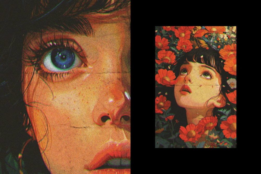 复古漫画半色调Riso印刷打印照片效果PS特效样机素材 Retrofuturistic Comic Halftone Photo Effect 插件预设 sucaiwan.com