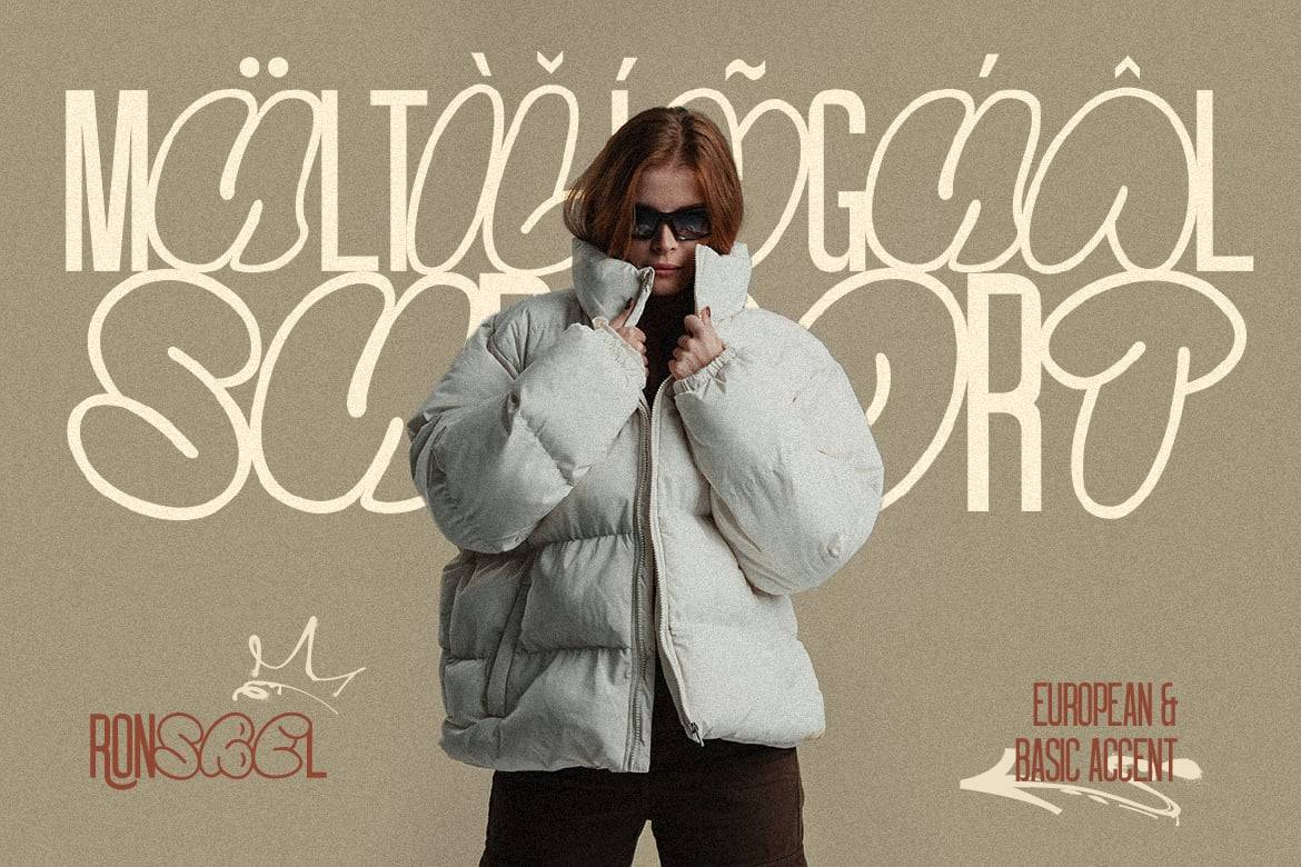 现代时尚品牌街头服饰徽标设计无衬线英文字体安装包 Ronsbel 设计素材 sucaiwan.com