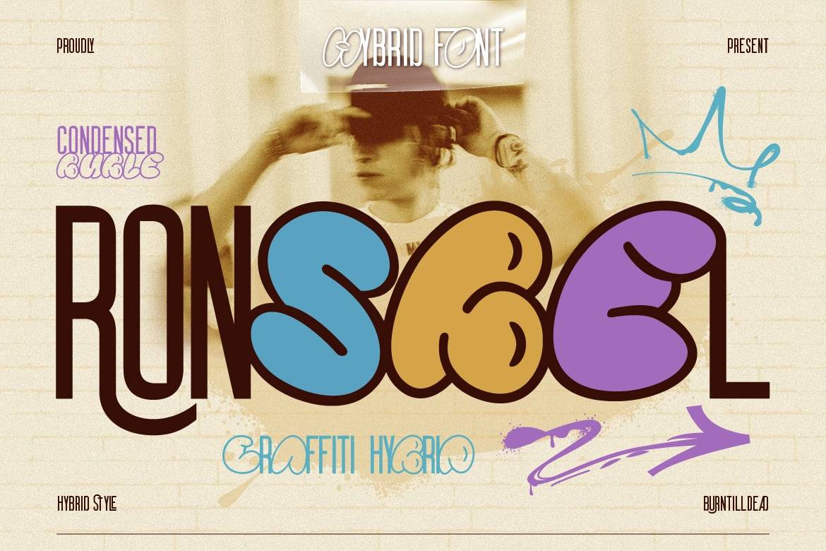 现代时尚品牌街头服饰徽标设计无衬线英文字体安装包 Ronsbel 设计素材 sucaiwan.com