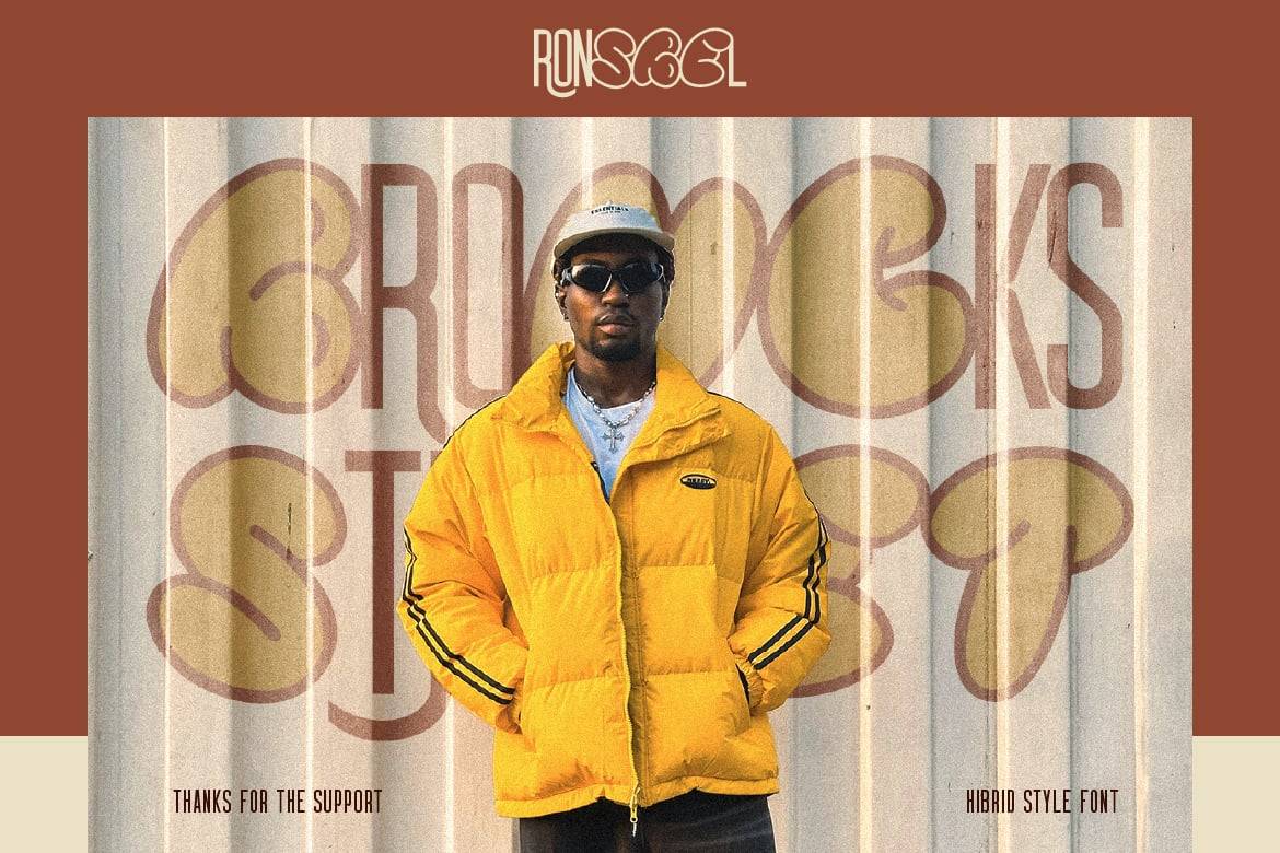 现代时尚品牌街头服饰徽标设计无衬线英文字体安装包 Ronsbel 设计素材 sucaiwan.com