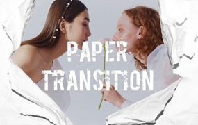 FCPX插件:创意纸团打开拼贴艺术定格动画撕纸转场视觉效果