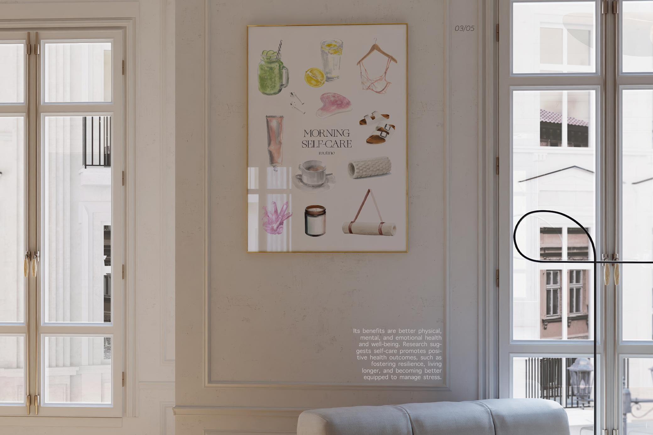 300个水彩插画风格产品包装几何图形渐变颗粒背景图封面设计素材套装 Self-Care Aesthetic — Mixed Media Collection 图片素材 sucaiwan.com