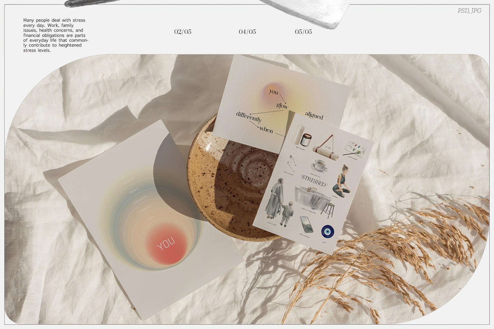 300个水彩插画风格产品包装几何图形渐变颗粒背景图封面设计素材套装 Self-Care Aesthetic — Mixed Media Collection 图片素材 sucaiwan.com