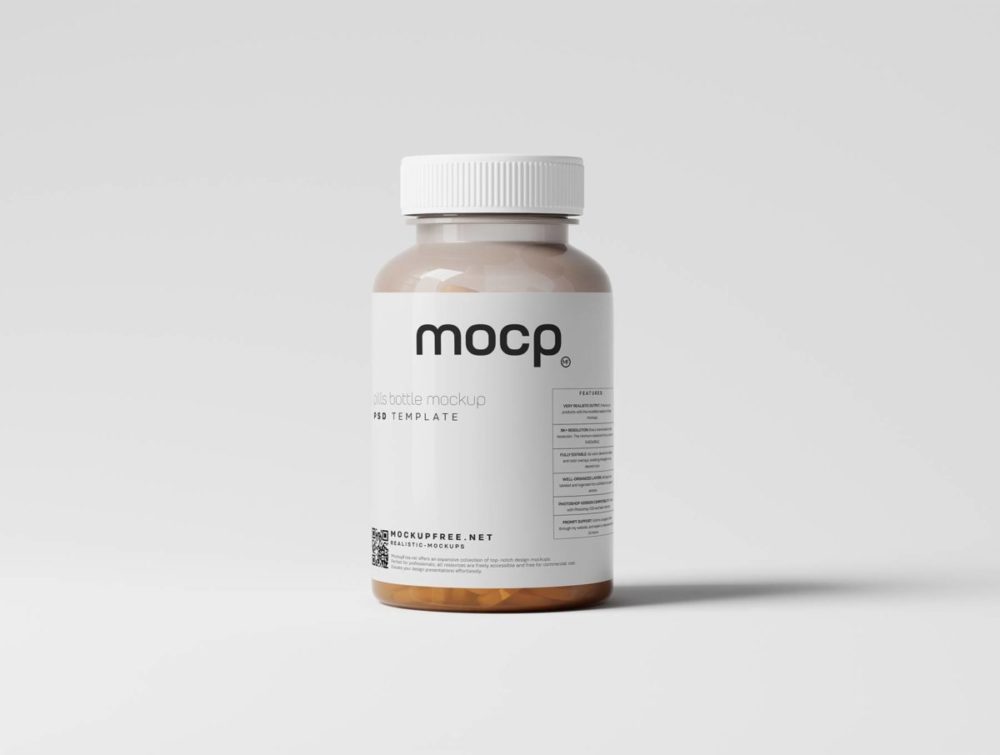 10款逼真药物透明塑料包装瓶设计效果图PS展示贴图样机模板素材 Pill Bottle Mockup Set 样机素材 第2张-素材湾丨精选海外优质设计素材资源 10款逼真药物透明塑料包装瓶设计效果图PS展示贴图样机模板素材 Pill Bottle Mockup Set 样机素材 sucaiwan.com