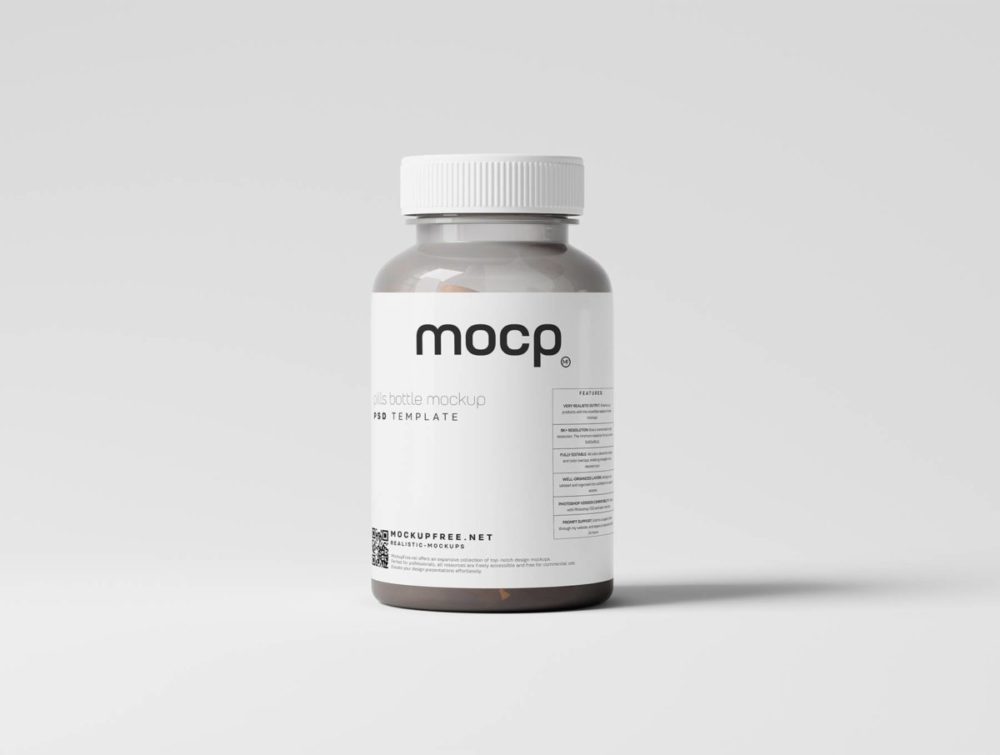 10款逼真药物透明塑料包装瓶设计效果图PS展示贴图样机模板素材 Pill Bottle Mockup Set 样机素材 第4张-素材湾丨精选海外优质设计素材资源 10款逼真药物透明塑料包装瓶设计效果图PS展示贴图样机模板素材 Pill Bottle Mockup Set 样机素材 sucaiwan.com