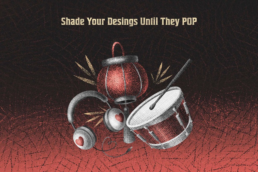 10款中国风手绘插画点状颗粒阴影Clip Studio Paint笔刷画笔设计素材 Hatch Master Brushes for Clip Studio Paint 笔刷资源 sucaiwan.com