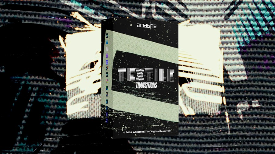 Acidbite - Textile Transitions 41个高质量复古纺织布料纹理磨损做旧划痕纸张边框MOV动画视频转场过渡插件模板叠加素材套装+音效 影视音频 第1张-素材湾丨精选海外优质设计素材资源 Acidbite - Textile Transitions 41个高质量复古纺织布料纹理磨损做旧划痕纸张边框MOV动画视频转场过渡插件模板叠加素材套装+音效 影视音频 sucaiwan.com