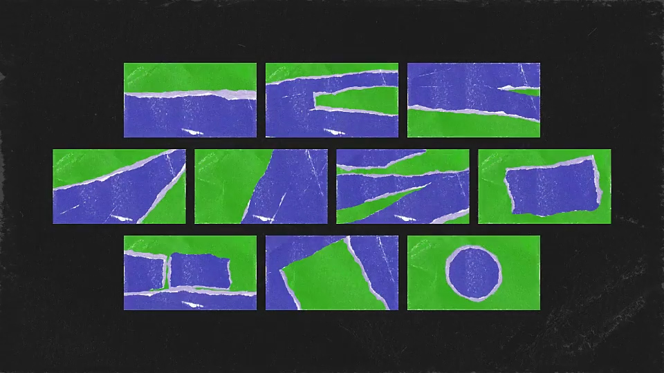 AE/PR Mogrt模板：4K复古撕纸转场过渡拼贴创意混合媒体美学视频短片广告横屏+手机竖屏模板+音效 Ripped Paper Transitions MOGRT 影视音频 sucaiwan.com