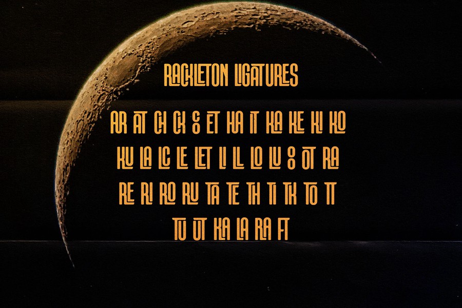 现代复古杂志包装邀请函徽标设计无衬线英文字体安装包 Rackleton – Condensed Ligature Sans 设计素材 sucaiwan.com