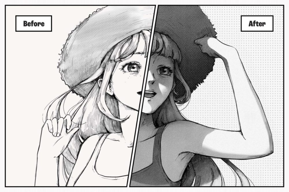 60款日系漫画动漫半色调网点绘画效果AI矢量笔刷设计素材 Manga Screentone Brushes for Illustrator 笔刷资源 第5张-素材湾丨精选海外优质设计素材资源 60款日系漫画动漫半色调网点绘画效果AI矢量笔刷设计素材 Manga Screentone Brushes for Illustrator 笔刷资源 sucaiwan.com