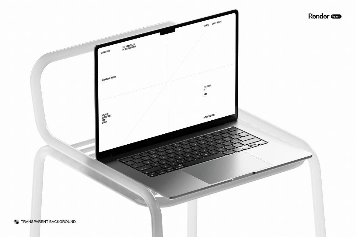 创意时尚网站设计PS展示效果图苹果MacBook Air笔记本电脑样机模板素材 MacBook Air Mockup Set 样机素材 sucaiwan.com