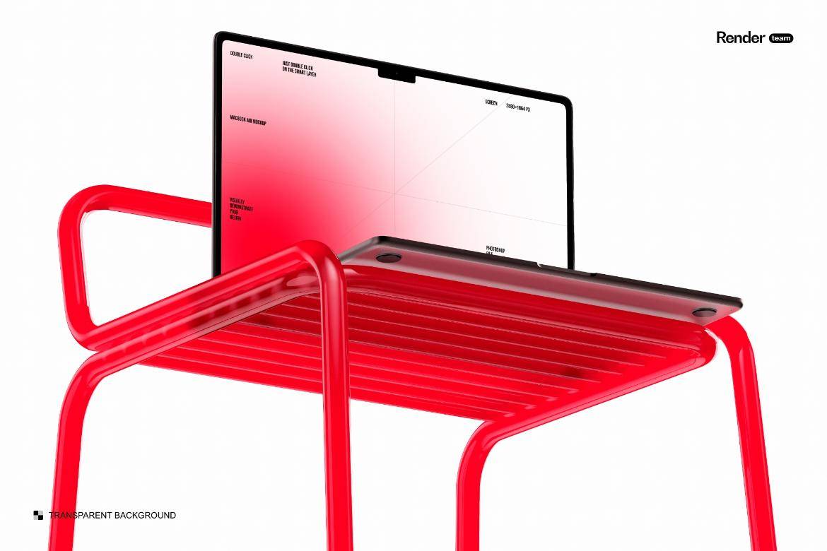 创意时尚网站设计PS展示效果图苹果MacBook Air笔记本电脑样机模板素材 MacBook Air Mockup Set 样机素材 sucaiwan.com