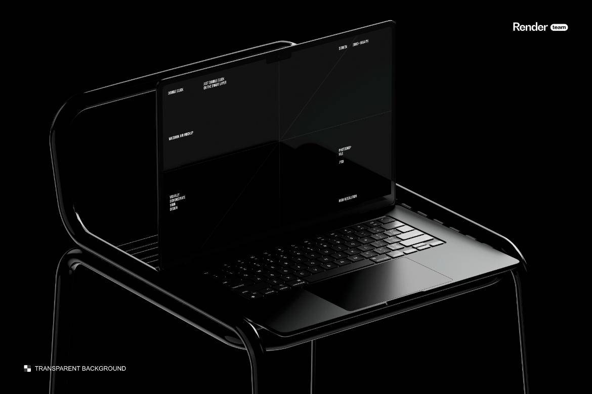 创意时尚网站设计PS展示效果图苹果MacBook Air笔记本电脑样机模板素材 MacBook Air Mockup Set 样机素材 sucaiwan.com