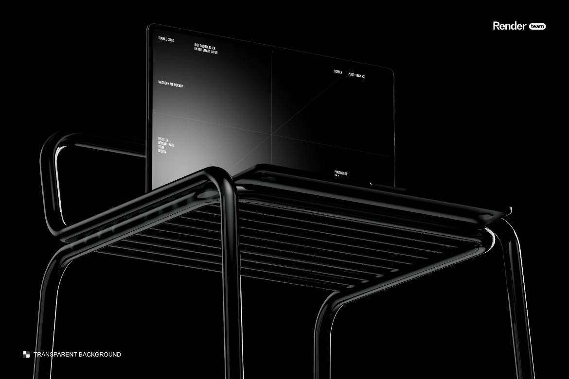 创意时尚网站设计PS展示效果图苹果MacBook Air笔记本电脑样机模板素材 MacBook Air Mockup Set 样机素材 sucaiwan.com