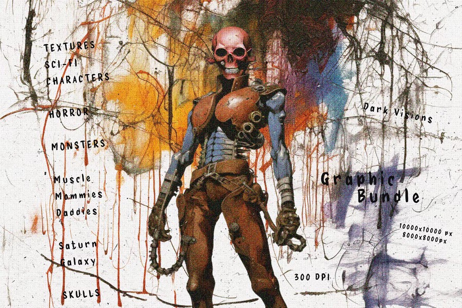 440多个复古Y2K迷幻主义拼贴艺术恐怖奇幻科幻未来暗黑街头涂鸦骷髅剪贴画PNG套装 Dark Visions – Graphic Bundle , 第12张-素材湾丨精选海外优质设计素材资源 440多个复古Y2K迷幻主义拼贴艺术恐怖奇幻科幻未来暗黑街头涂鸦骷髅剪贴画PNG套装 Dark Visions – Graphic Bundle , sucaiwan.com