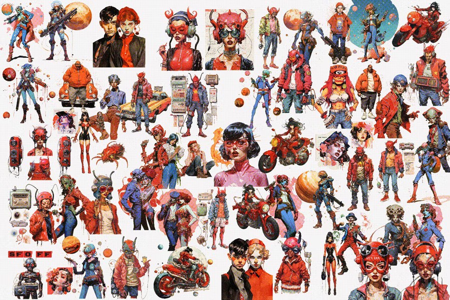 440多个复古Y2K迷幻主义拼贴艺术恐怖奇幻科幻未来暗黑街头涂鸦骷髅剪贴画PNG套装 Dark Visions – Graphic Bundle , 第20张-素材湾丨精选海外优质设计素材资源 440多个复古Y2K迷幻主义拼贴艺术恐怖奇幻科幻未来暗黑街头涂鸦骷髅剪贴画PNG套装 Dark Visions – Graphic Bundle , sucaiwan.com