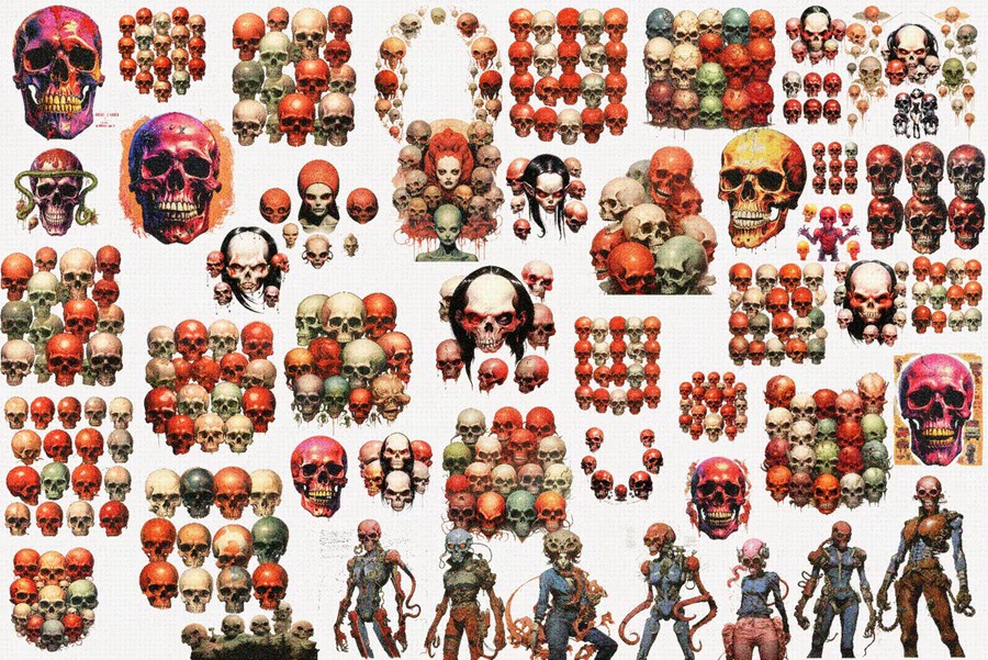 440多个复古Y2K迷幻主义拼贴艺术恐怖奇幻科幻未来暗黑街头涂鸦骷髅剪贴画PNG套装 Dark Visions – Graphic Bundle , 第26张-素材湾丨精选海外优质设计素材资源 440多个复古Y2K迷幻主义拼贴艺术恐怖奇幻科幻未来暗黑街头涂鸦骷髅剪贴画PNG套装 Dark Visions – Graphic Bundle , sucaiwan.com