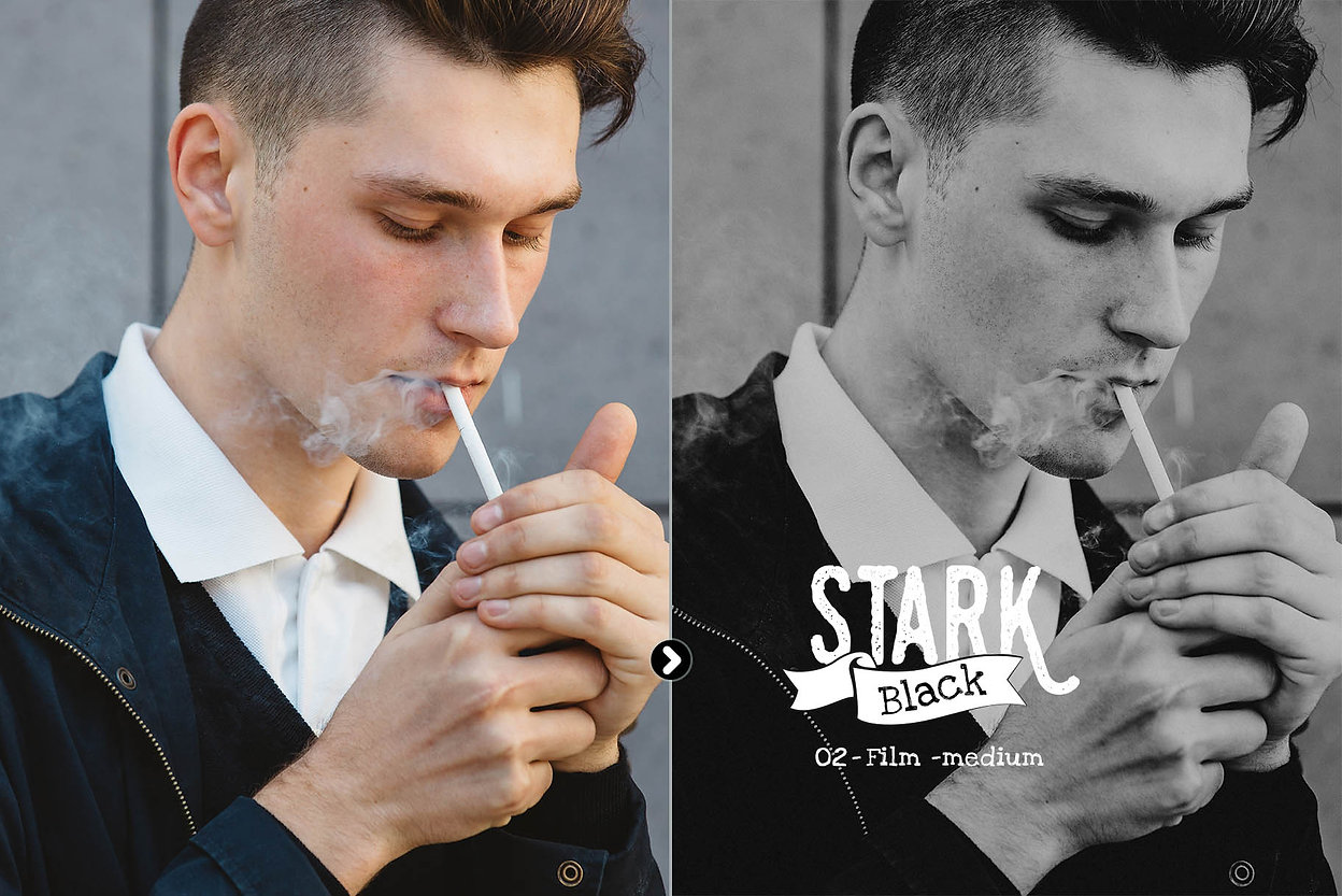 Presetrain – Stark Black Dramatic BW Lightroom Presets 插件预设 sucaiwan.com