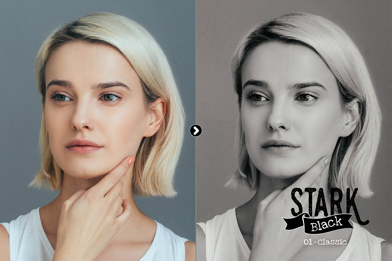 Presetrain – Stark Black Dramatic BW Lightroom Presets 插件预设 sucaiwan.com