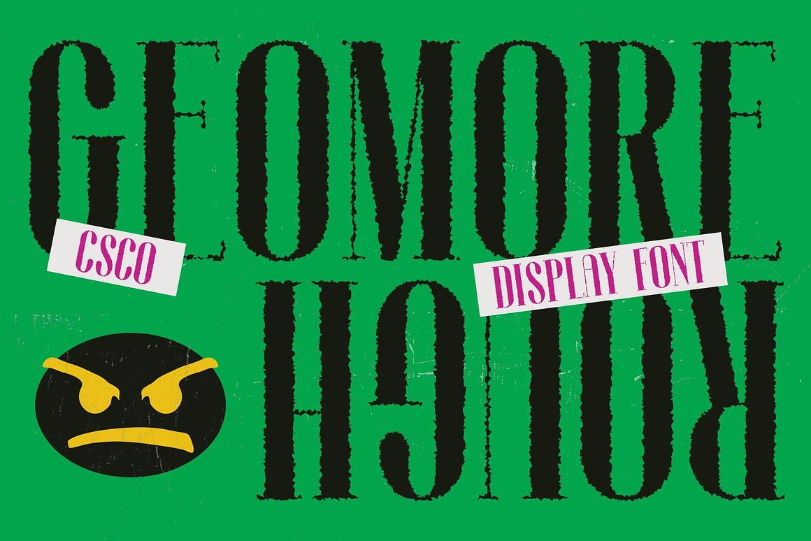 英文字体:复古街头粗糙磨损衬线装饰西文标题logo徽标排版字体 Geomore Rough 设计素材 第1张-素材湾丨精选海外优质设计素材资源 英文字体:复古街头粗糙磨损衬线装饰西文标题logo徽标排版字体 Geomore Rough 设计素材 sucaiwan.com