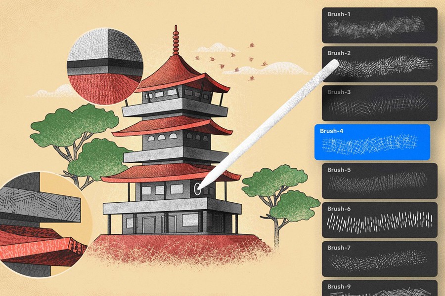 10款经典中国风插画点状铅笔素描阴影Ps笔刷画笔设计素材 Hatch Master Brushes for Photoshop 笔刷资源 第2张-素材湾丨精选海外优质设计素材资源 10款经典中国风插画点状铅笔素描阴影Ps笔刷画笔设计素材 Hatch Master Brushes for Photoshop 笔刷资源 sucaiwan.com