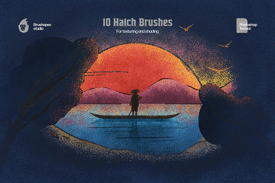 10款经典中国风插画点状铅笔素描阴影Ps笔刷画笔设计素材 Hatch Master Brushes for Photoshop 笔刷资源 第10张-素材湾丨精选海外优质设计素材资源 10款经典中国风插画点状铅笔素描阴影Ps笔刷画笔设计素材 Hatch Master Brushes for Photoshop 笔刷资源 sucaiwan.com