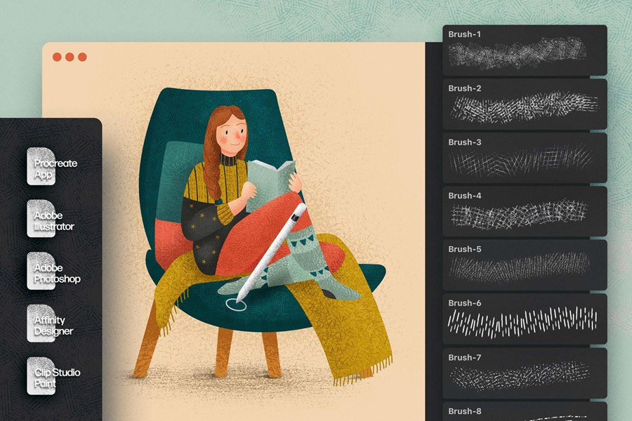 10款经典中国风插画点状铅笔素描阴影Ps笔刷画笔设计素材 Hatch Master Brushes for Photoshop 笔刷资源 第11张-素材湾丨精选海外优质设计素材资源 10款经典中国风插画点状铅笔素描阴影Ps笔刷画笔设计素材 Hatch Master Brushes for Photoshop 笔刷资源 sucaiwan.com