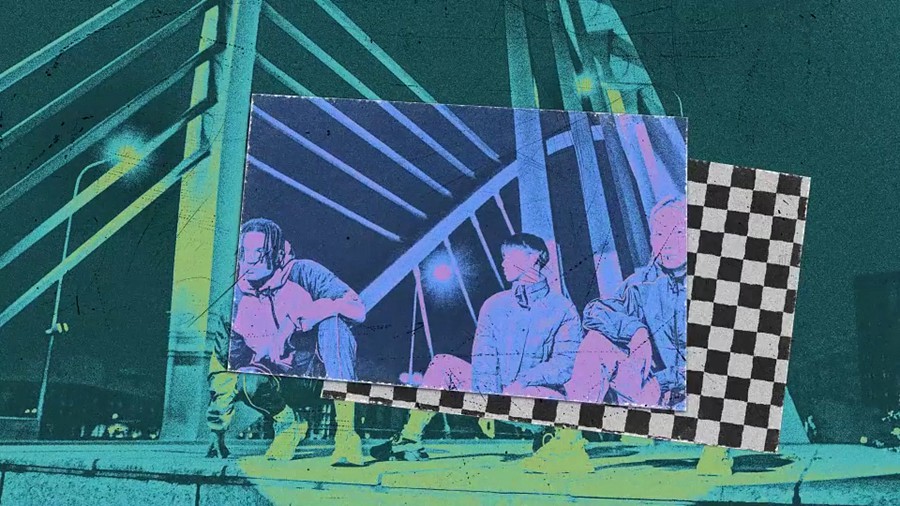 AE/PR Mogrt模板：12种4K时尚涂鸦美学音乐视频邋遢粗糙纸质纹理拼贴艺术转场过渡二合一模板+音效 Mixed Media Transitions 影视音频 sucaiwan.com