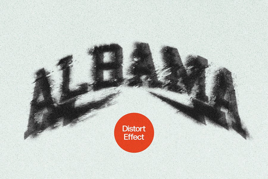 LOGO标识文字图形故障风粗糙磨损毛边纹理PS特效模板 Grunge Misprint Text & Logos Effect 插件预设 sucaiwan.com