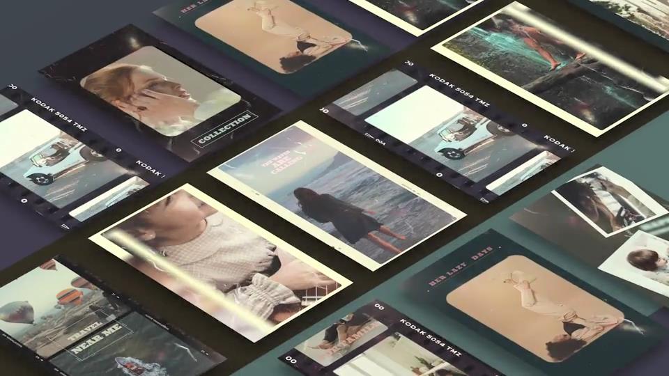 AE模板：10个复古老式胶片风格浪漫旅行短片竖屏边框短片模板 Instagram Stories: Vintage Memories , sucaiwan.com