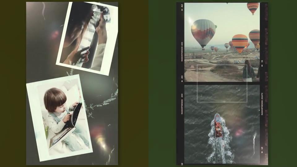 AE模板：10个复古老式胶片风格浪漫旅行短片竖屏边框短片模板 Instagram Stories: Vintage Memories , sucaiwan.com