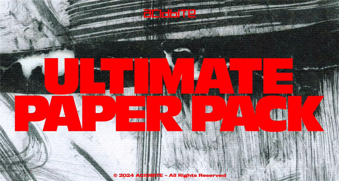 Acidbite Ultimate Paper Pack 200个复古拼贴纸张撕纸拼贴磁带墨迹视频转场背景纹理元素叠加MOV视频素材 影视音频 sucaiwan.com