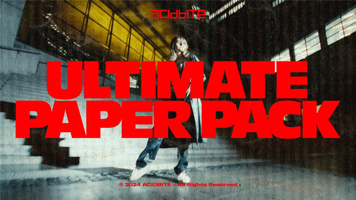 Acidbite Ultimate Paper Pack 200个复古拼贴纸张撕纸拼贴磁带墨迹视频转场背景纹理元素叠加MOV视频素材 影视音频 sucaiwan.com