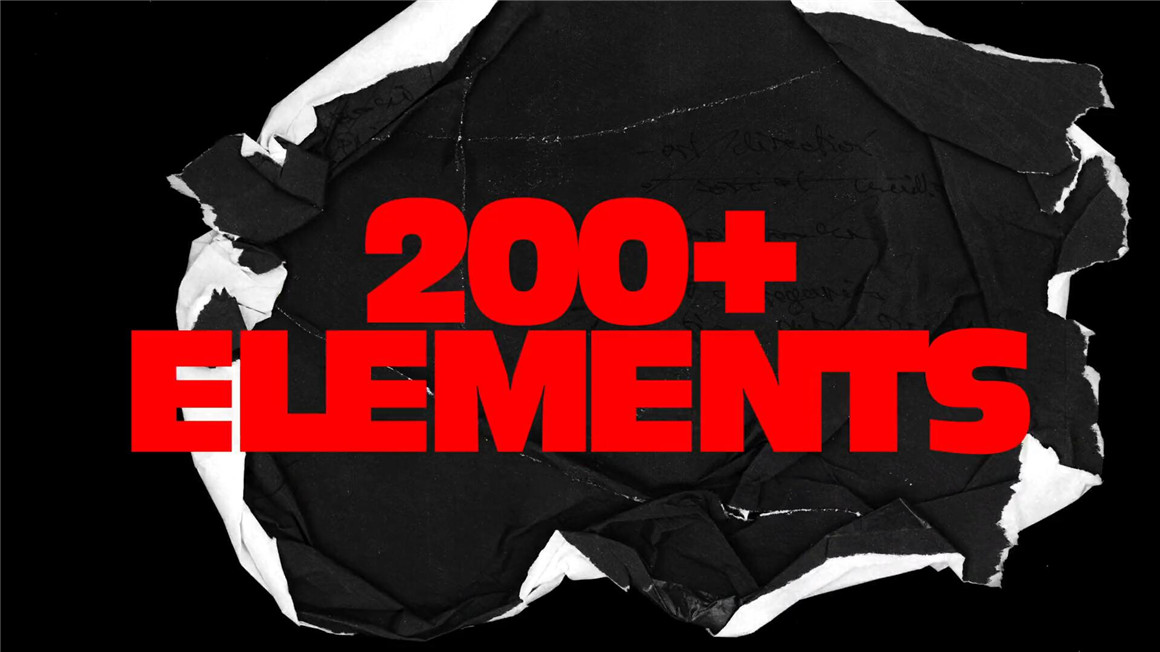 Acidbite Ultimate Paper Pack 200个复古拼贴纸张撕纸拼贴磁带墨迹视频转场背景纹理元素叠加MOV视频素材 影视音频 sucaiwan.com