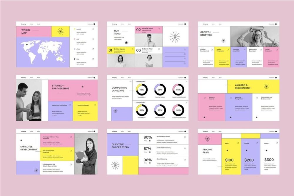 炫彩企业营销策划演示文稿设计ppt模版 Colorful Swiss Style Company Profile 002 幻灯图表 第2张-素材湾丨精选海外优质设计素材资源 炫彩企业营销策划演示文稿设计ppt模版 Colorful Swiss Style Company Profile 002 幻灯图表 sucaiwan.com