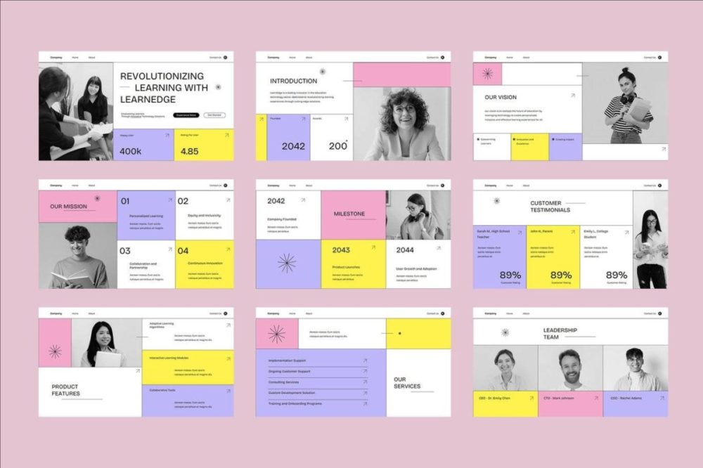 炫彩企业营销策划演示文稿设计ppt模版 Colorful Swiss Style Company Profile 002 幻灯图表 第4张-素材湾丨精选海外优质设计素材资源 炫彩企业营销策划演示文稿设计ppt模版 Colorful Swiss Style Company Profile 002 幻灯图表 sucaiwan.com